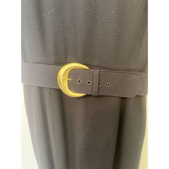 Evan Picone Vintage Dress Navy Size 4 Belted Wool 60s 70s‎ Classic Career ILGWU - Picture 2 of 11